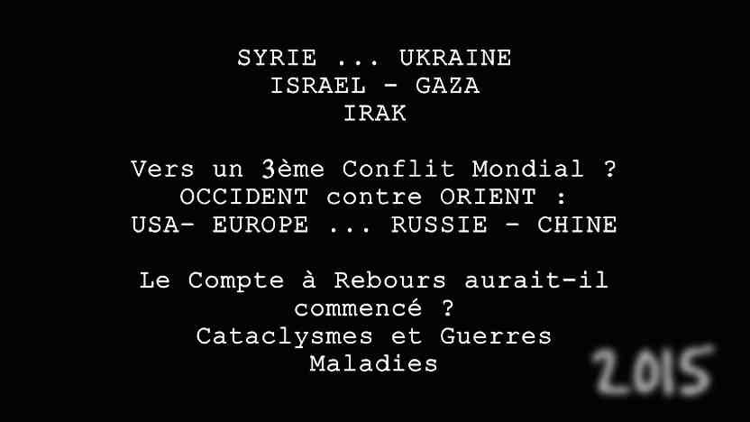 3e guerre mondiale, cataclysmes, pandémie